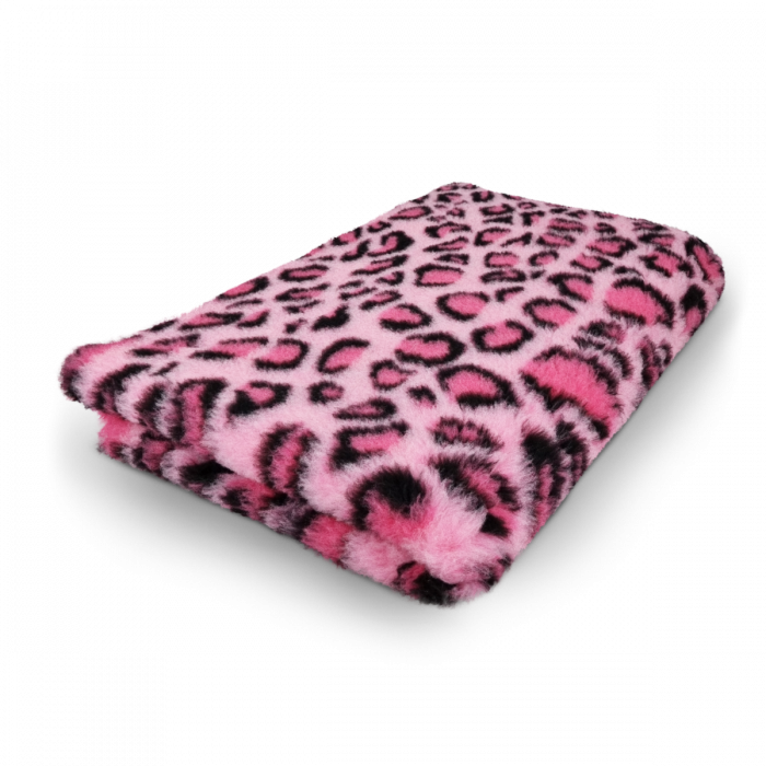 Vetbed Leopard - Pink - Skridsikker hundetæppe