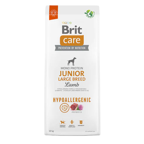 Brit Care Monoprotein - Junior store racer - lam med ris - Hypoallergen(kun afhentning i butik)