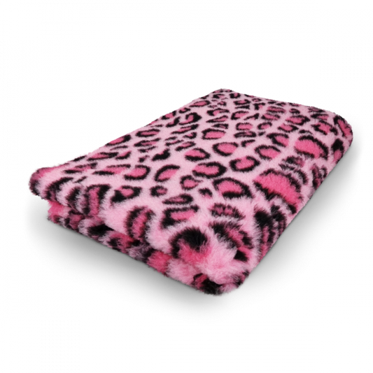 Vetbed Leopard - Pink - Skridsikker hundetæppe
