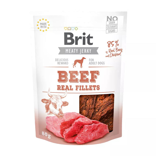 Brit Meaty Jerky - Oksefileter 80g