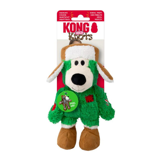 KONG Holiday Wild Knots Bear Assorted Sm/Md [H25D141]