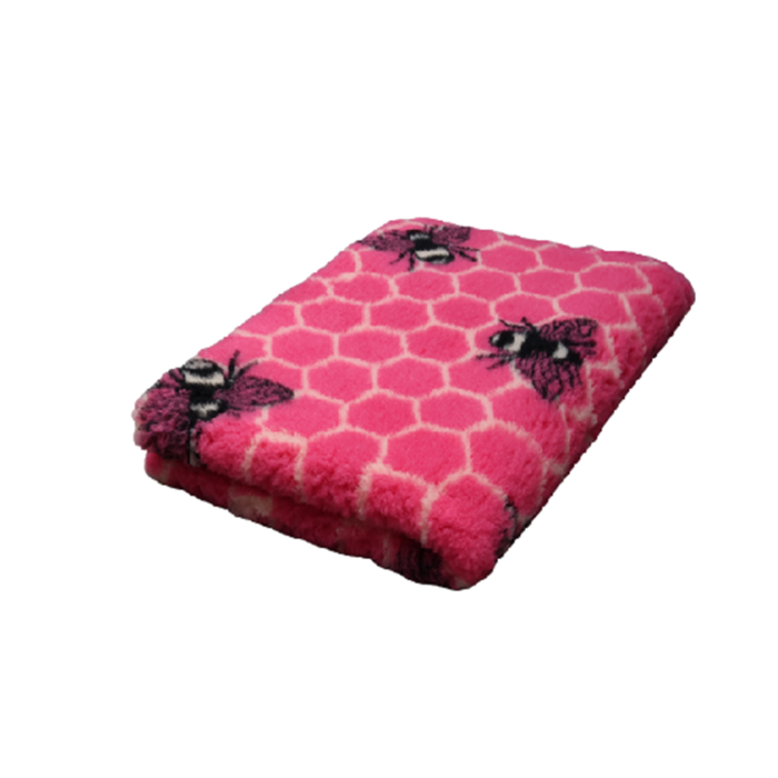 Vetbed Bees - Cerise - Skridsikker hundetæppe